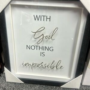With God  inspirational picture Frame
